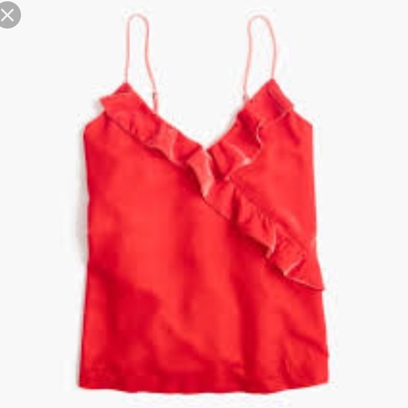 0065 Jcrew velvet orange going out top sz 2 - Picture 3 of 8
